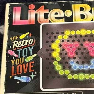 Retro Pegboard Toy - Bright Multi-Color Lite Bright mini
